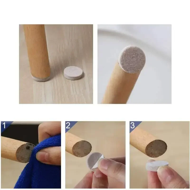 Felt Pad Round Furniture Pads Chair Legs Anti Scratch Floor Protector Self-Adhesive Furniture Sliders for Hardwood Floors Table - Image 4