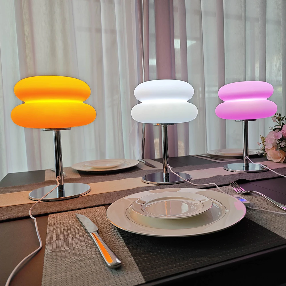 Bauhaus retro table lamp bedroom bedside living room Nordic mushroom lamp 9-level brightness dimming ambient light - Image 4