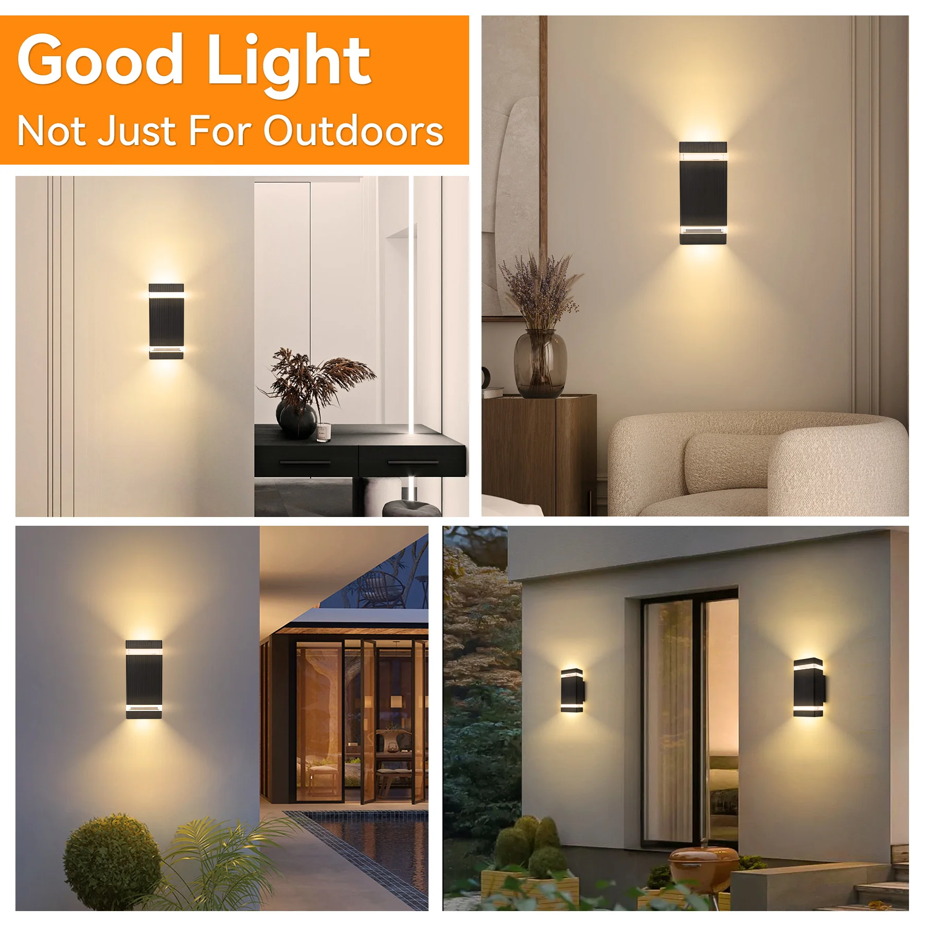 LED Wall Light E27 Bulb Socket Sconce Outdoor Waterproof External Stairs Decor Lights Entrance Fixture Home Decorative Lamp Wall - Image 6