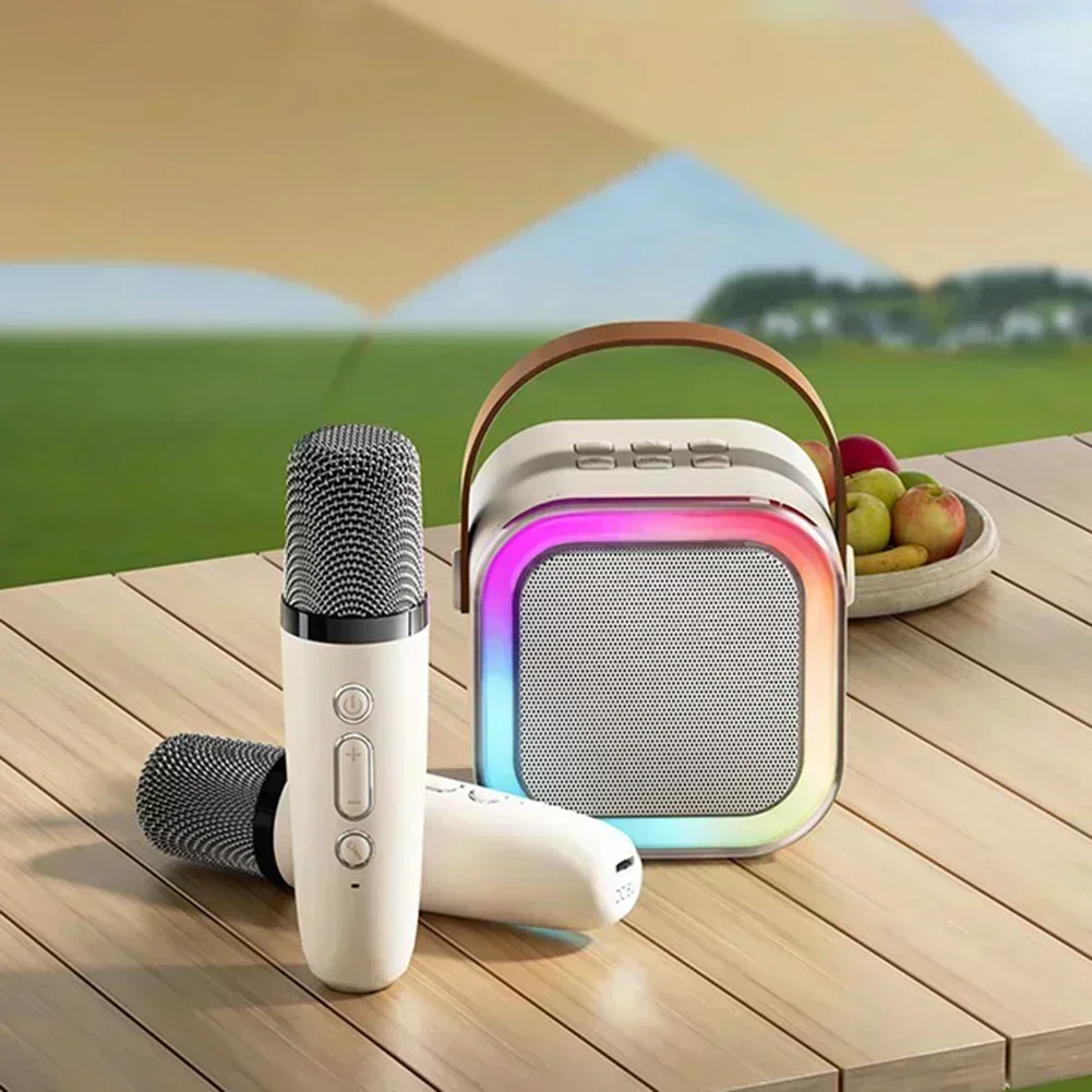 Bluetooth K12 Karaoke Machine Portable 5.3 PA Speaker System with 1-2 Wireless Microphones Home Family Singing Children's Gifts - Image 3