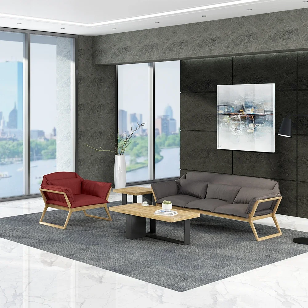 China manufacturer modern luxury mdf melamine wooden manager office table L Shape Ceo Office Executive Desk - Image 4