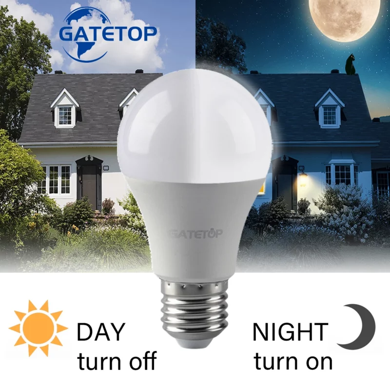 LED Dusk To Dawn Bulb 10W E27 B22 Sensor Outdoor Light AC 220V Day Night Light Auto ON/OFF LED Smart Lamp