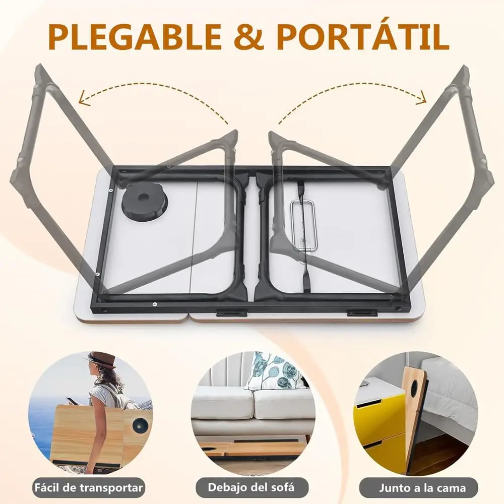 Adjustable Bed Table Computer Desk Foldable Night Table pliante for Home Reading Laptop Computer Desk Dormitory Student Table - Image 6