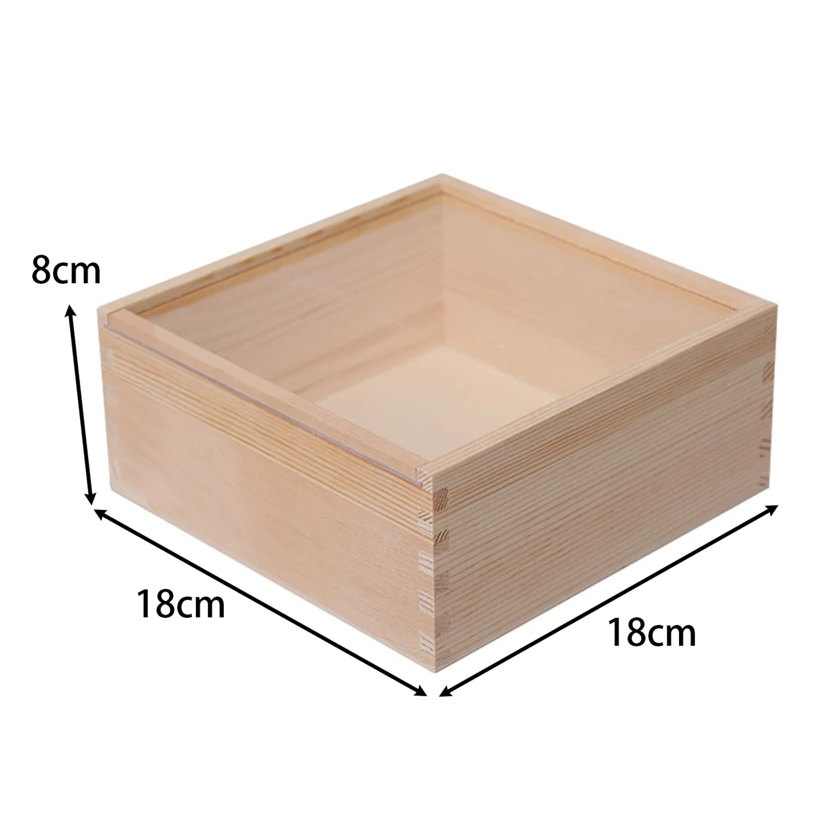 Wooden Storage Box with Clear Acrylic Lid Jewlery Storage Organizer Treasure Display Case Gift Box Table Decoration - Image 4