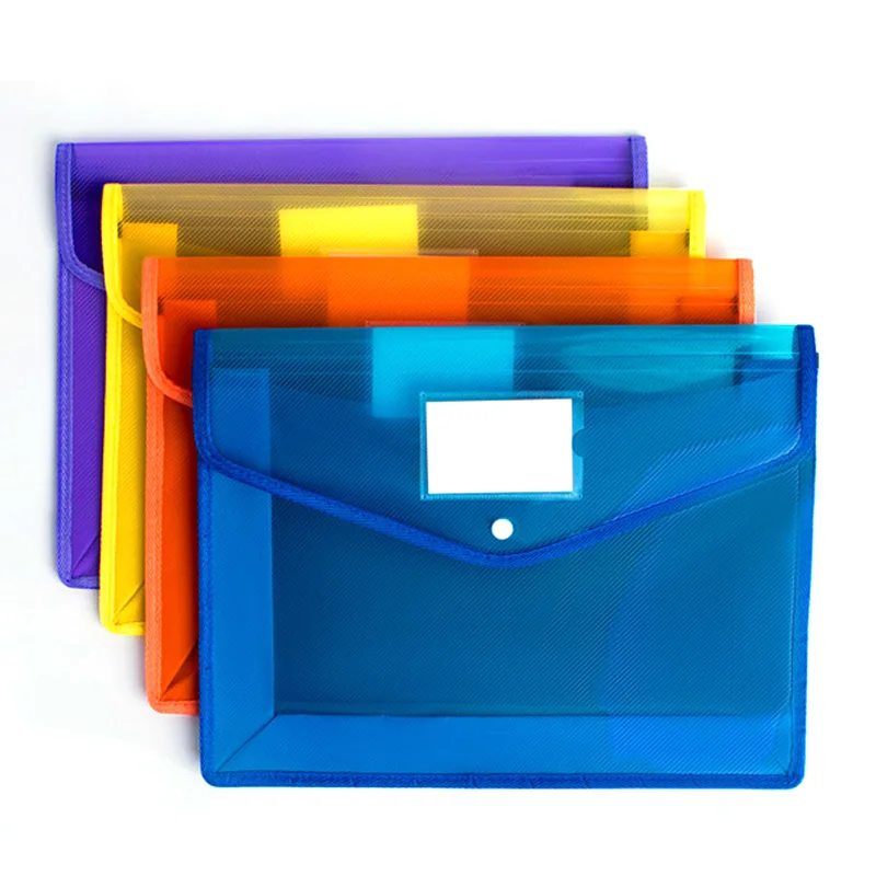 A4 File Folder Stationery Storage Folder Waterproof File Organizer Folders Pvc Bag Portfolio Paper Storage Office Organizers - Image 3