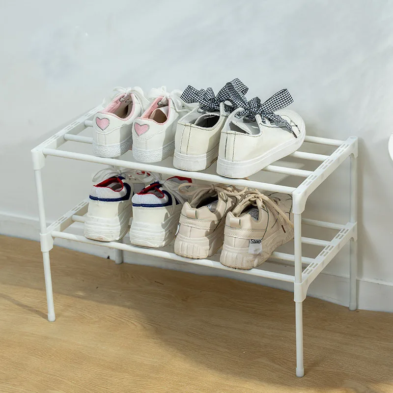 2 Layers Household Dustproof Shoe Cabinet Thickened Durable Living Room Slippers Boots Shoes Storage Rack Simple Assembly - Image 4