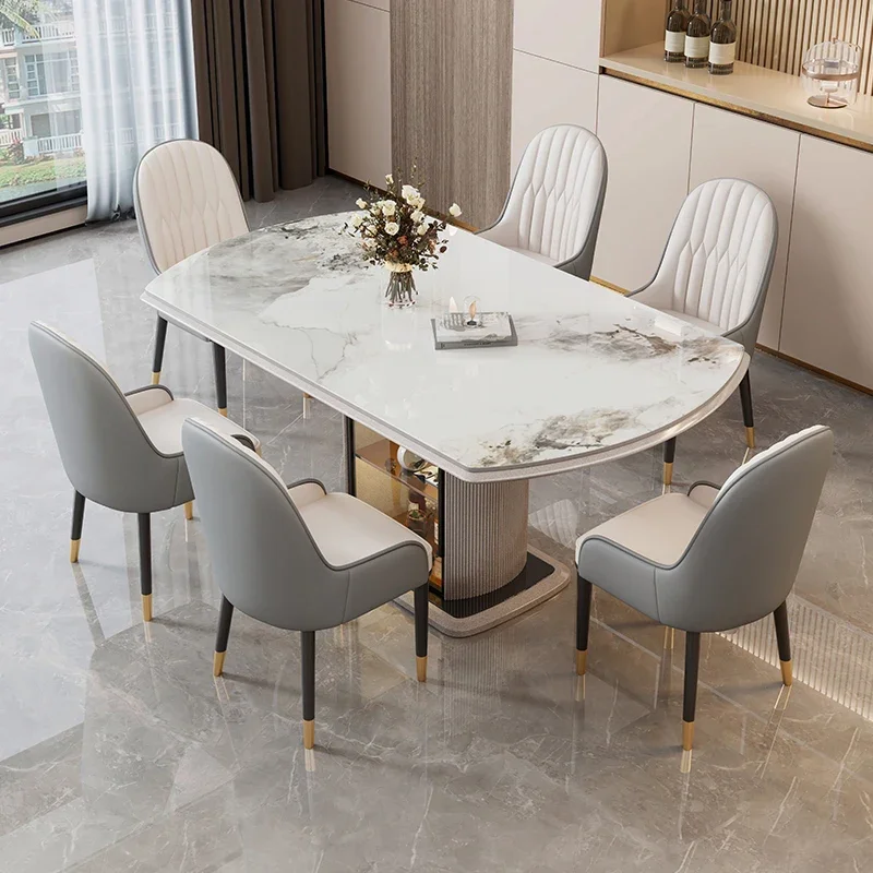 Round Dinning Table Modern Kitchen Mini Cafe Wooden Dining Tables Sets Luxury High Small Coffee Ceramic Sliding Coffe Study Bar - Image 2