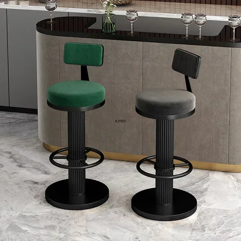 Make Up Office Bar Stools Luxury Accent Reception Accessories Bar Chairs Vanity Tall Gold Banqueta Garden Furniture Sets LJX35XP - Image 6