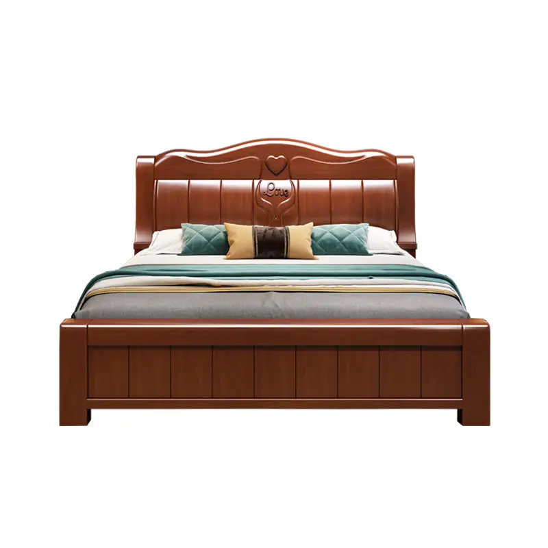 high end waterproof double bed european wood 2 person wooden modern luxury beds queen twin european camas de casal furniture - Image 6