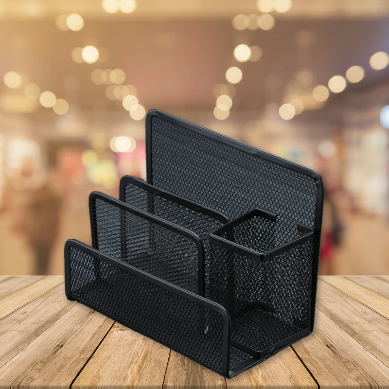 Brochure, Literature, File Storage Organizer for Desktop for Document Envelope Pen Holder +Multi-Layer File Holder - Image 4