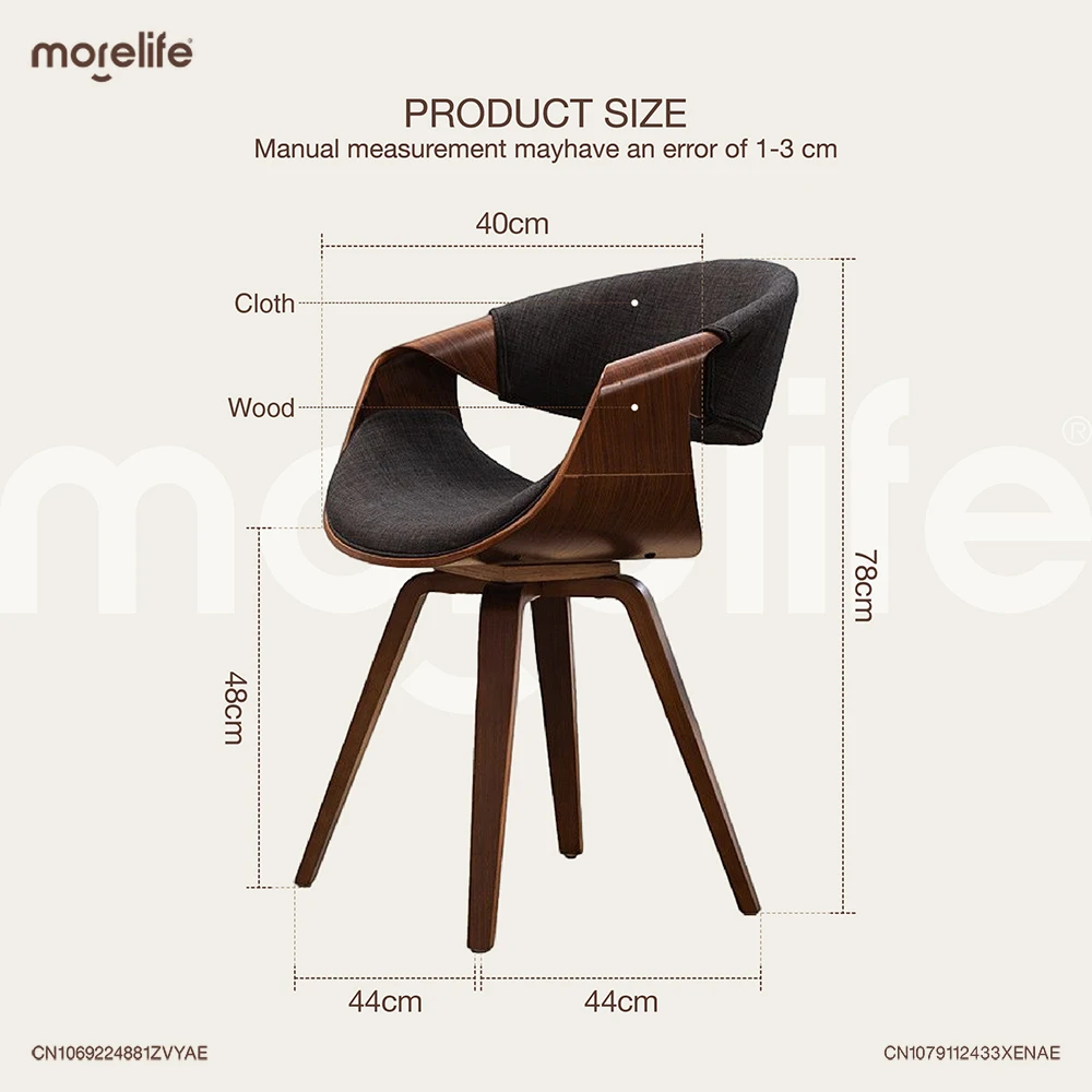 Nordic Dining Chair Kitchen Simple Wood Luxury Chair Balcony Faux Leather Leisure Designer Writing Stool Home Furniture F01+ - Image 6