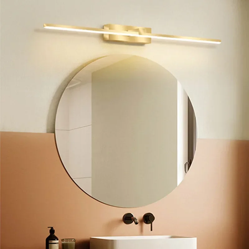Modern LED Wall Lamp Bathroom Hardwares Golden Bathroom Mirror Lamp For Bedroom Living Room Wall Sconce Bath Mirror Line Lamp - Image 2
