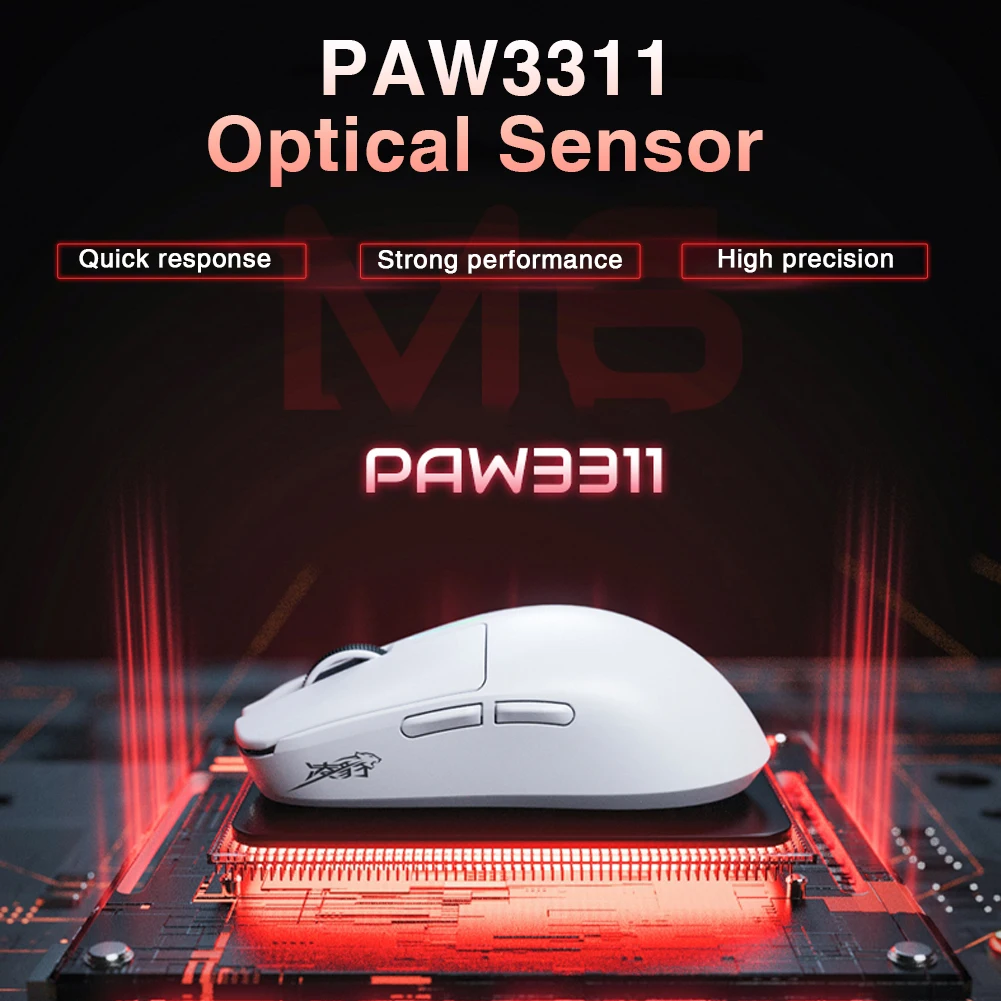 LB-M6 PAW3311 Bluetooth Mouse with Touch Magnetic Charging Dock 57g Ultra-Light 12000 DPI Triple Mode Gaming Mouse - Image 4