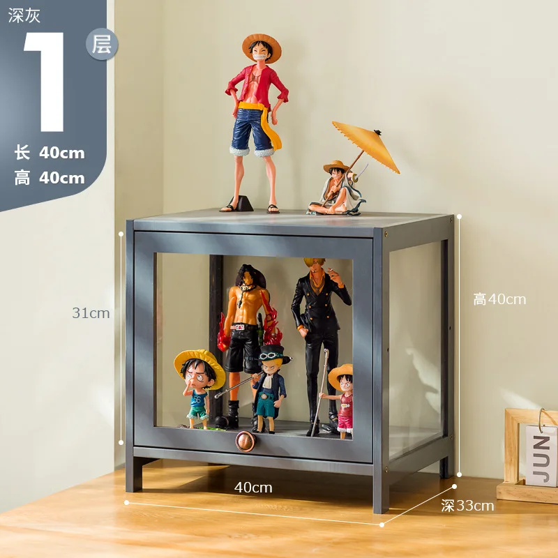 FIGURE-Acrylic Storage Box for Lego Toys Bookcase, Clear Display Cabinet, Dustproof Shelf, Clear Glass-like Shelf - Image 6