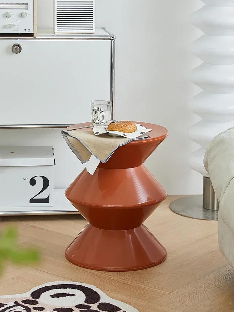 Round Coffee Table Plastic Nordic Home Furniture Living Room Sofa Side Tables Hallway Shoes Stool Balcony Small Desk Nightstands - Image 2