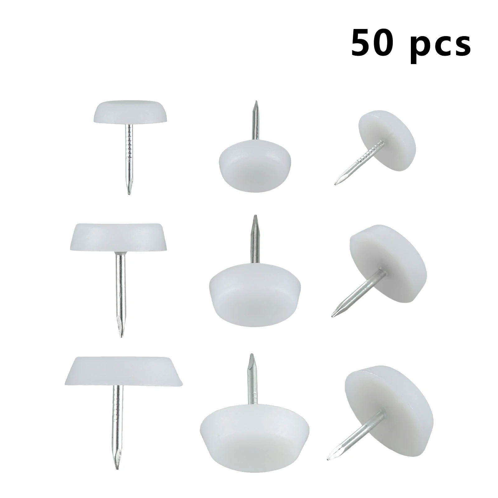 50Pcs 14/18/20mm Table Chair Leg Slider Glide Pads Nail-On Feet Pads Anti Slip Furniture Foot Mats Wooden Chair Legs Protector - Image 2