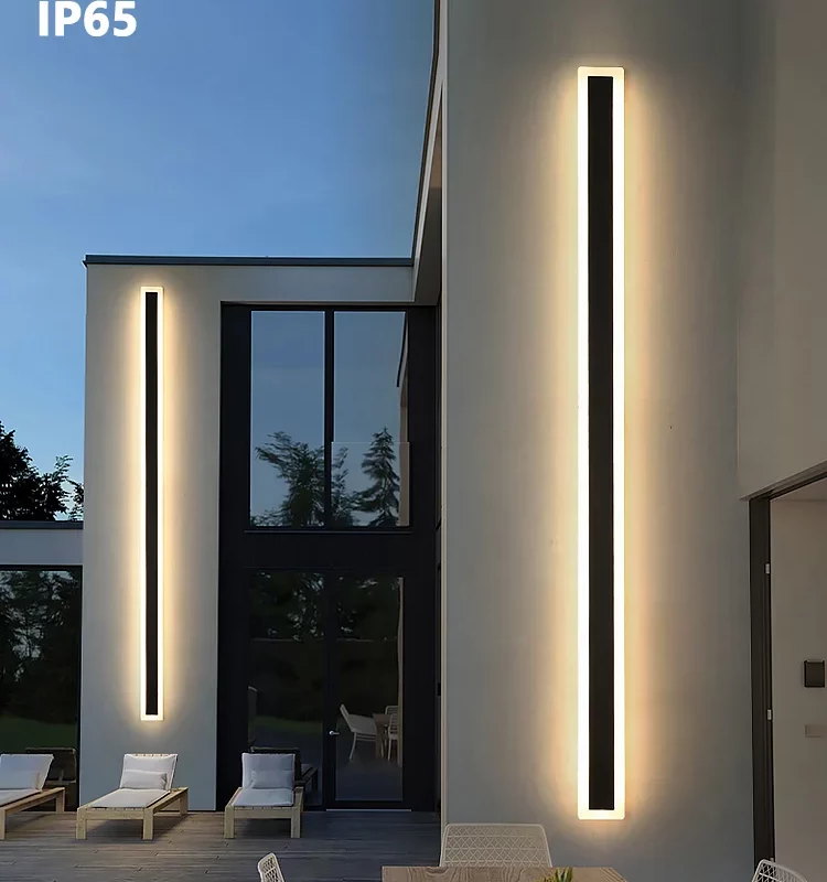 Outdoor wall lamp IP65 waterproof corridor staircase lamp LED long wall lamp outdoor balcony lamp entrance villa garden light