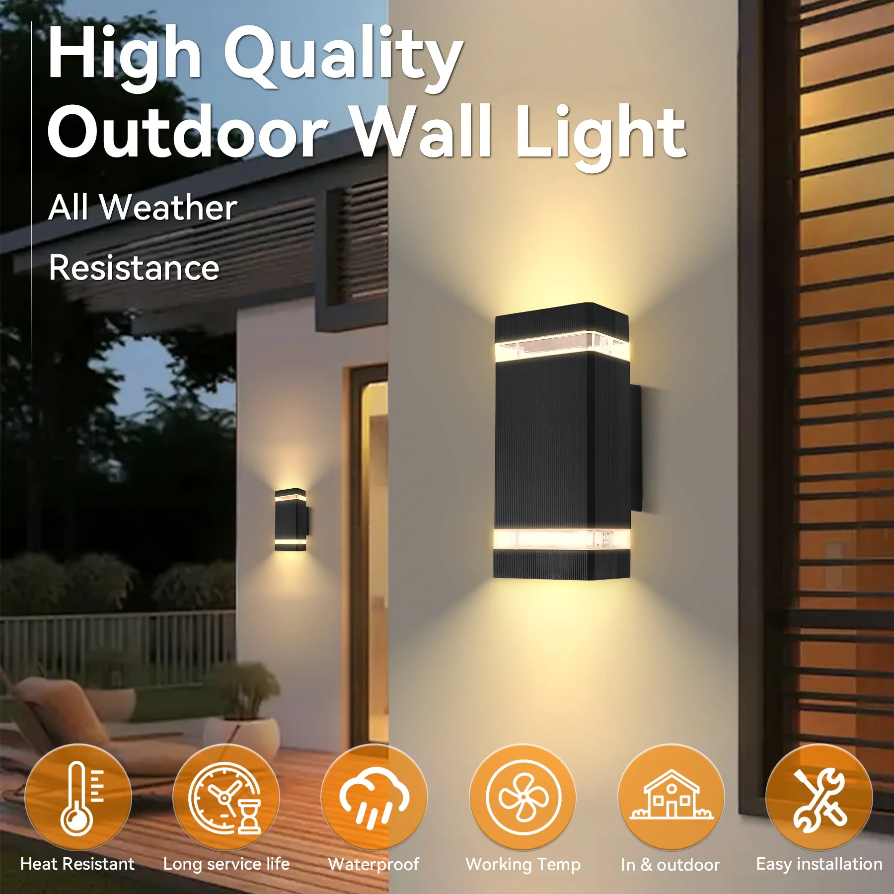 LED Wall Light E27 Bulb Socket Sconce Outdoor Waterproof External Stairs Decor Lights Entrance Fixture Home Decorative Lamp Wall - Image 5