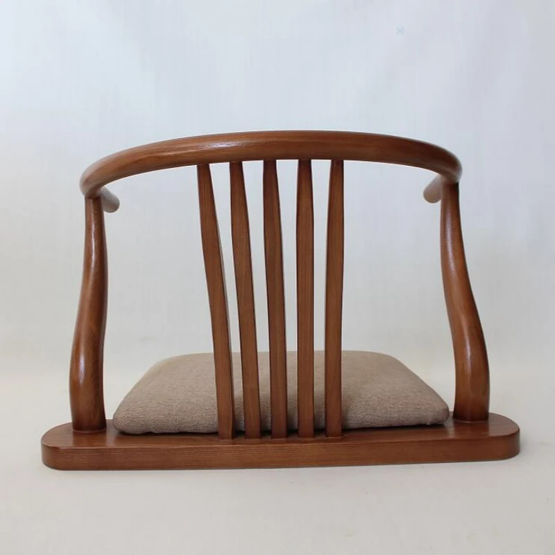 Zaisu Legless Chair for Sitting on The Floor Unique Janpanese Tatami Armchair Seat with Cushion Living Room Accent Furniture - Image 4