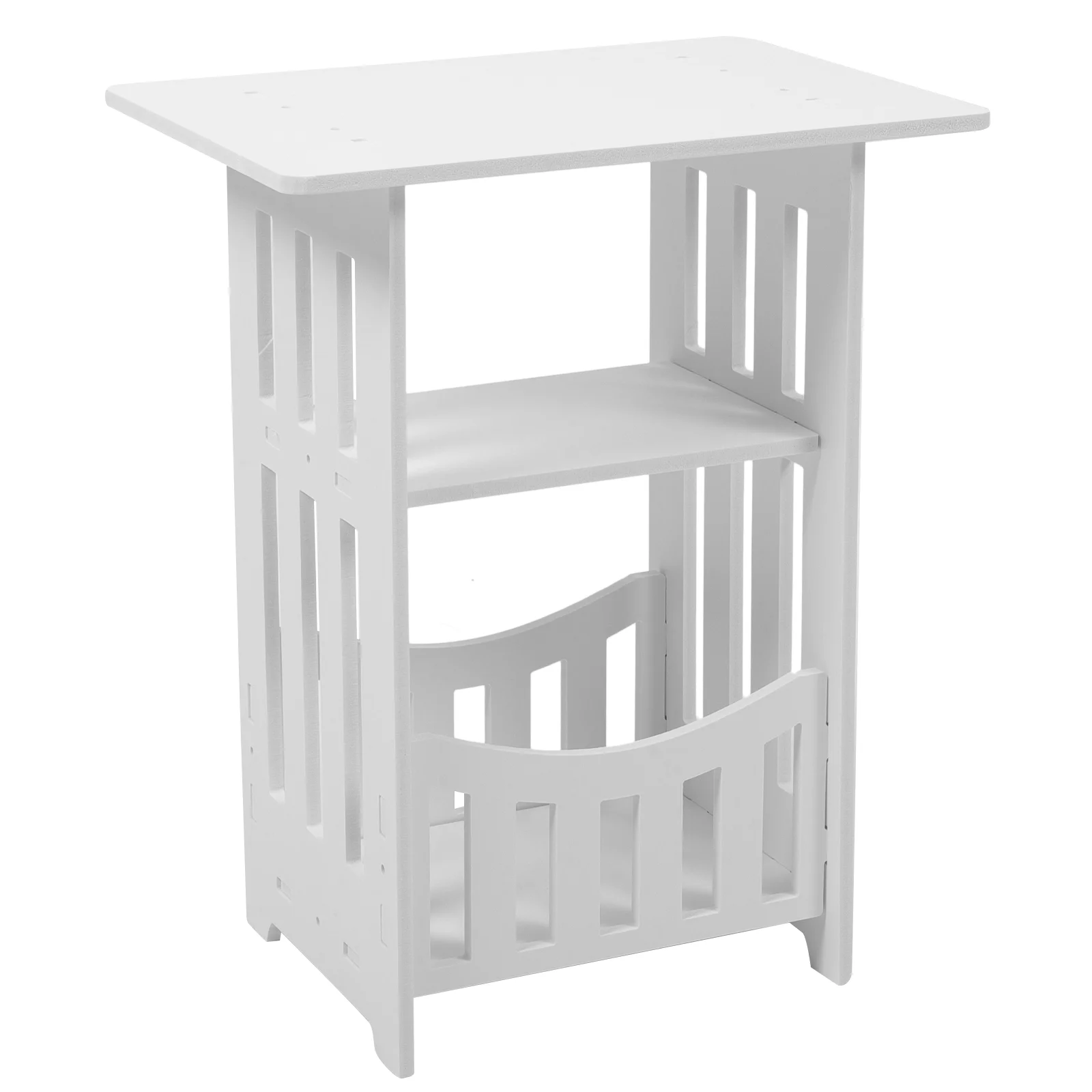 Bedside Table White Furniture Nightstand Coffee Room Sofa Outdoor Home Decor Small - Image 3