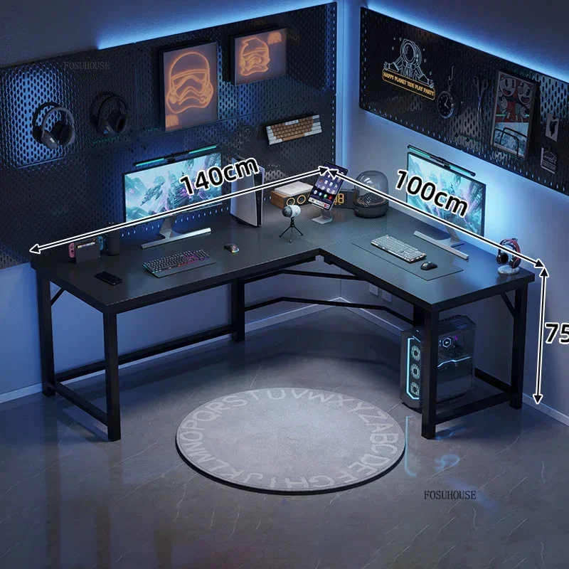 Nordic Corner Computer Desks Desktop Gaming Tables Home Double Desks Bedroom Office Desks Creative Corner Student Study Table A - Image 4