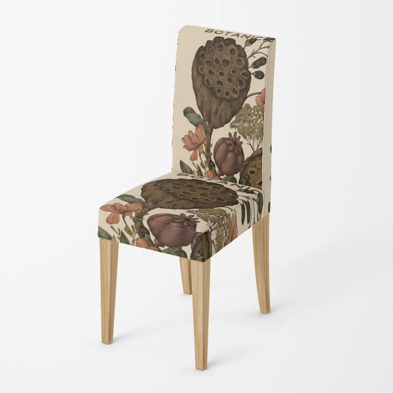 Home chair Covers kitchen adjustable dining elastic fabric chairs cover wedding Desk stretch back restaurant decro retro leaf - Image 3