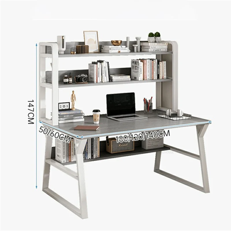 Modern Desktop Computer Desks Bookshelf Integrated Home Study Office Desk with Drawer Student Gaming tables Office Furniture GM - Image 5