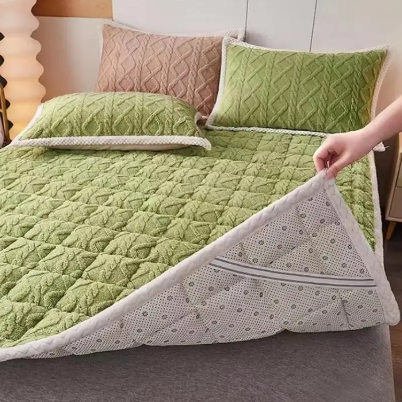 Milk Velvet Mattress Thicken Warm Winter Mattress Foldable Plush Bed Mattresses Twin King Queen Full Size Mattresses Bedding - Image 3