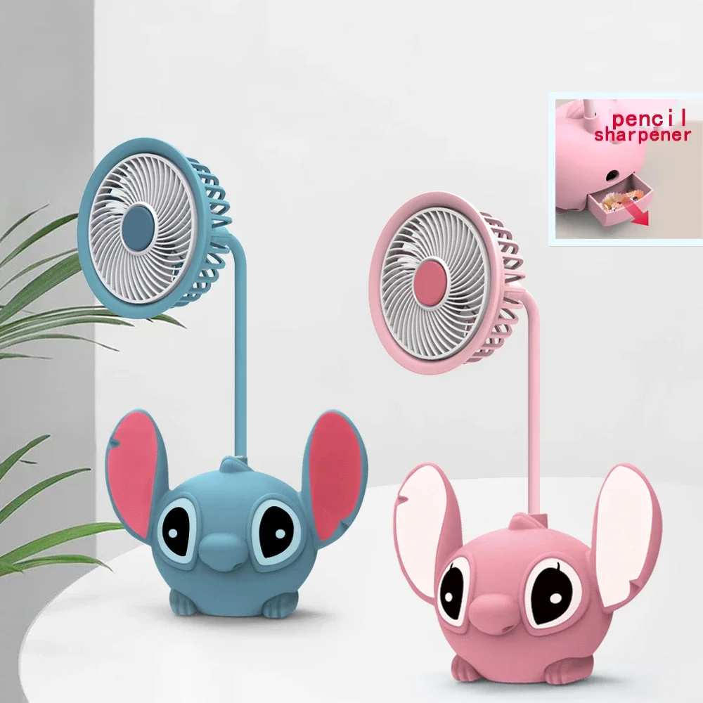 Led Lilo & Stitch Desk Lamp With Pencil Sharpener Foldable Light Cute Desk Small Book Lamp Usb Recharge Light Gift - Image 6
