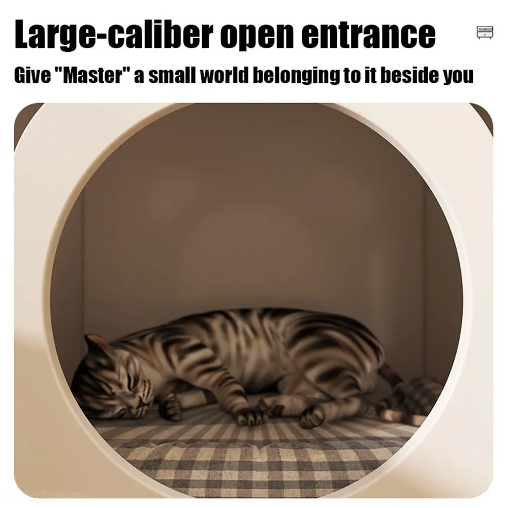 Creative Cat Nest Nightstand Cat House Bed Side Table for Bedroom Furniture - Image 3
