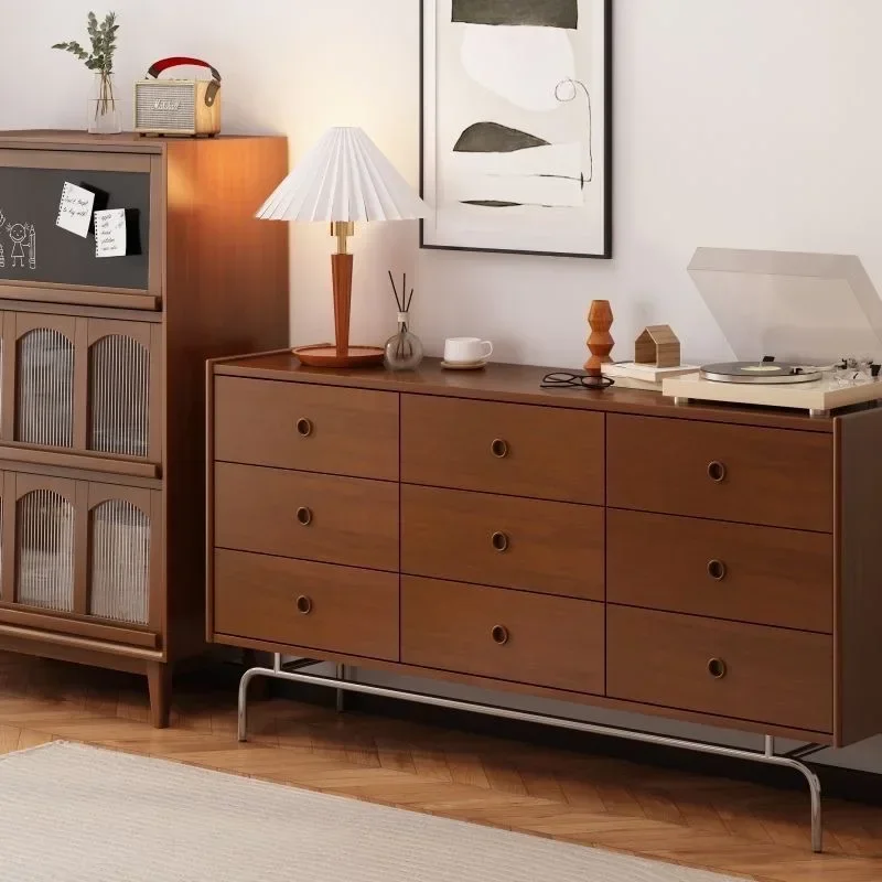 Large Chest of 5 Drawers Sideboard Buffet Cabinet Bedroom Cabinet with Wood Drawers Organizer Living Room Side Table Hallway - Image 2