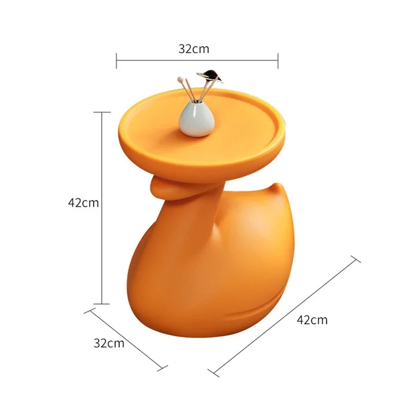 Designer Duck Shape Side Table, Creative Living Room Plastic Children's Coffee Table, Nordic Modern Minimalist Mini Tea Table - Image 6