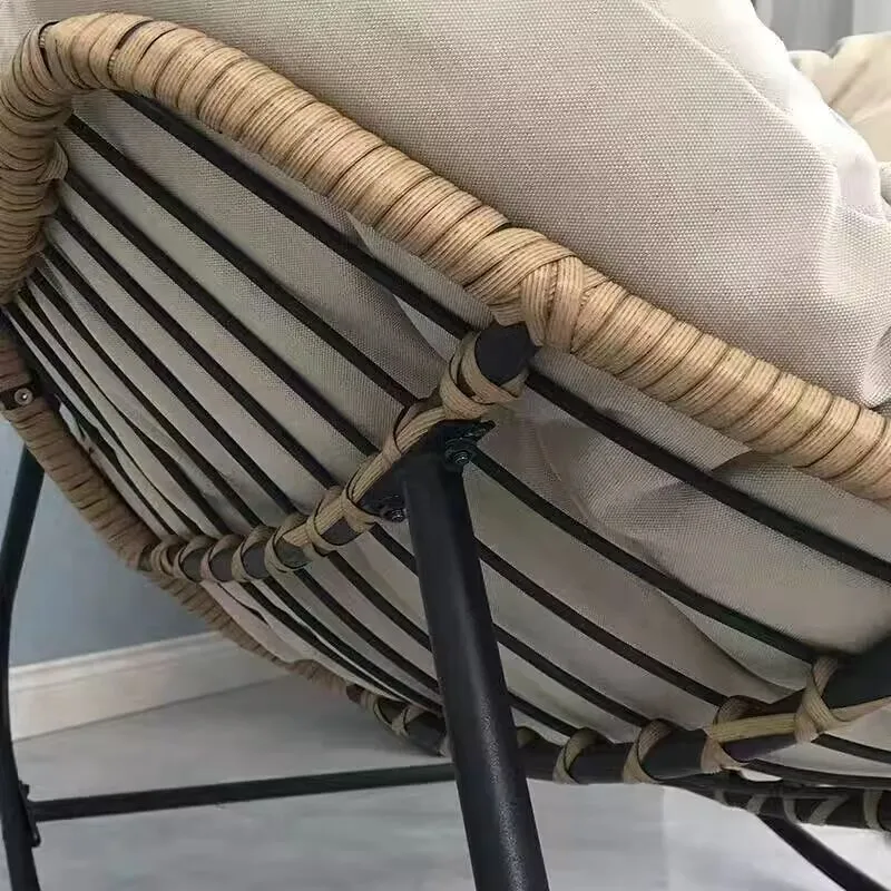 Balcony Single Lazy Sofa Rocking Chair Human Bird Nest Rattan Weaving Rocking Chair Leisure Sofa Home Rattan Chair Nap chair - Image 3