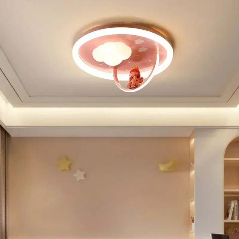 Astronaut Ceiling Lights Kids Room Boy Girl Bedroom Chandelier Princess Spaceman Rocket Rabbit Children's Lamps Home-appliance - Image 3