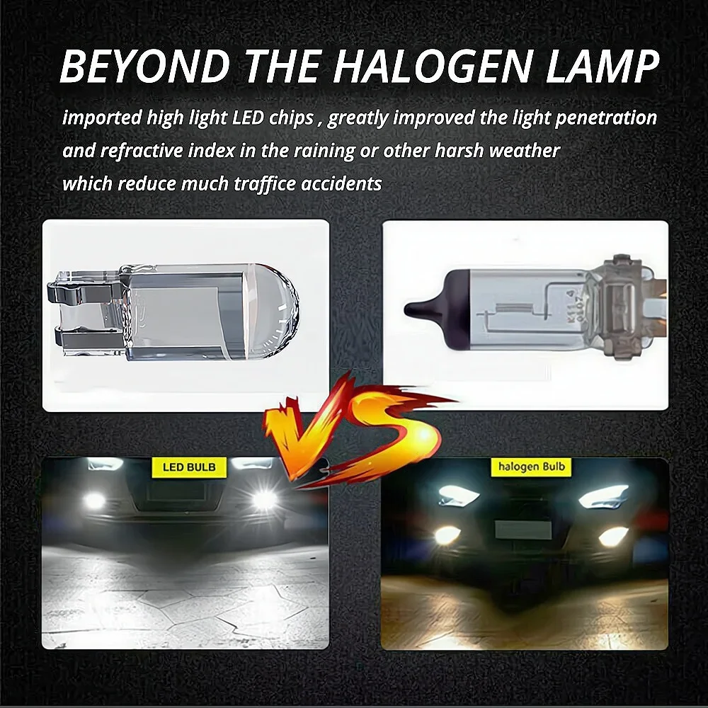 2PCS W5W 194 T10 Glass Housing Cob LED Home Bulb 6000K Wedge License Plate Lamp Dome Light White Diedo Auto Interior Read 12V DC - Image 5