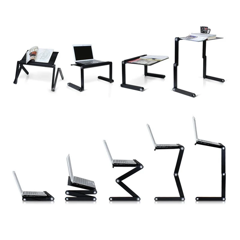 Adjustable Aluminum Lazy Laptop Desk For Bed Table Ergonomic Portable Laptop Stand Tray Sofa Bed - Image 4