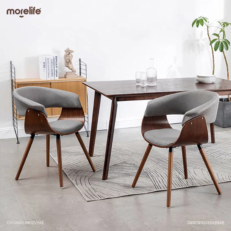 Restaurant Wooden Dining Chairs Italian Modern Minimalist Solid Wood Light Luxury Comfort Leisure Chair Nordic Furniture F01+