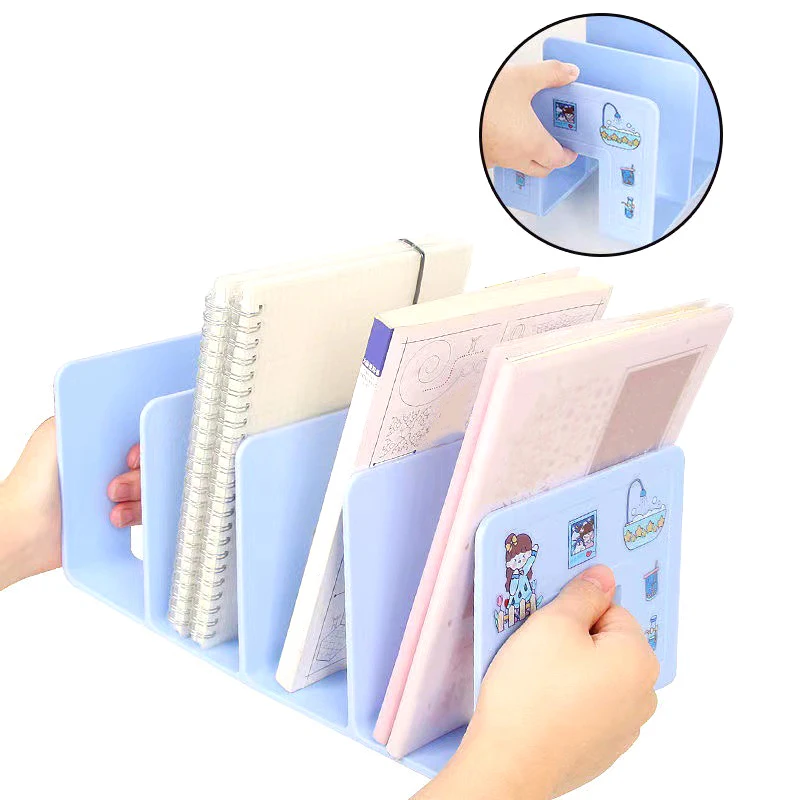 2024 Desk Bookshelf For Book CD Magazine File Multi-Purpose Bookends Book Storage Stand Organizer Holder School Office Supplies - Image 3