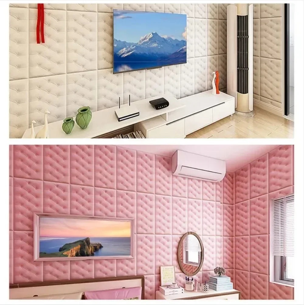 Anti-Collision 3D Soft Package Bed Sticker Thickened Self-Adhesive Wall Sticker Diy Tatami Headboard Bedroom Home Decoration 1pc - Image 3