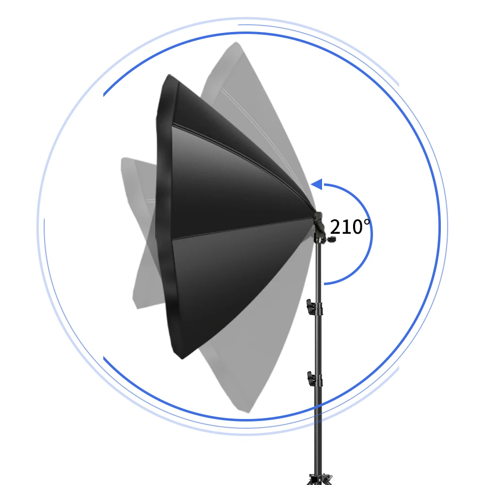 Black Softbox Octagon Lighting Boom Arm Kits Soft box for Photography Background Accessories Flash System Photo Studio Equipment - Image 2
