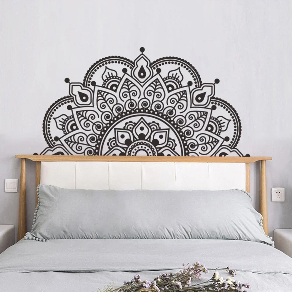 28*57cm Wall Sticker Art Black/White DIY Decal Decoration Headboard Home Mandala Removable Room Vinyl Pratical