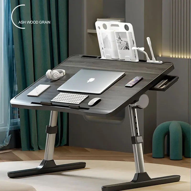 Adjustable Liftable Laptop Small Desk on Bed Study Reading Writing Work Folding Organizer Table Home Student Dormitory Bedroom - Image 4