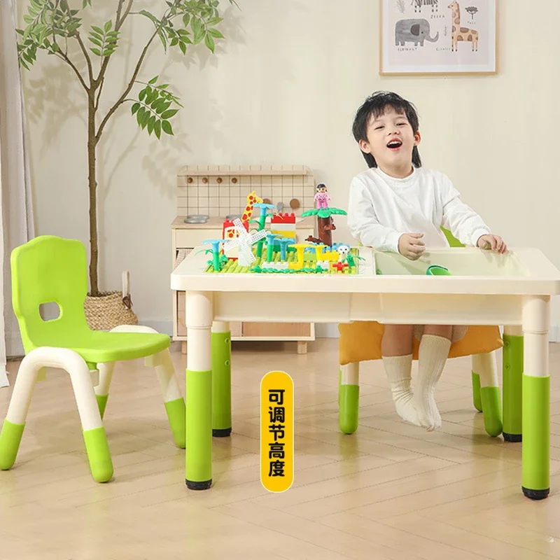 Children Study Desk Children's Set School Furniture Tables Kids Table Elementary Child Childrens Classroom Chair Room Supplies - Image 3