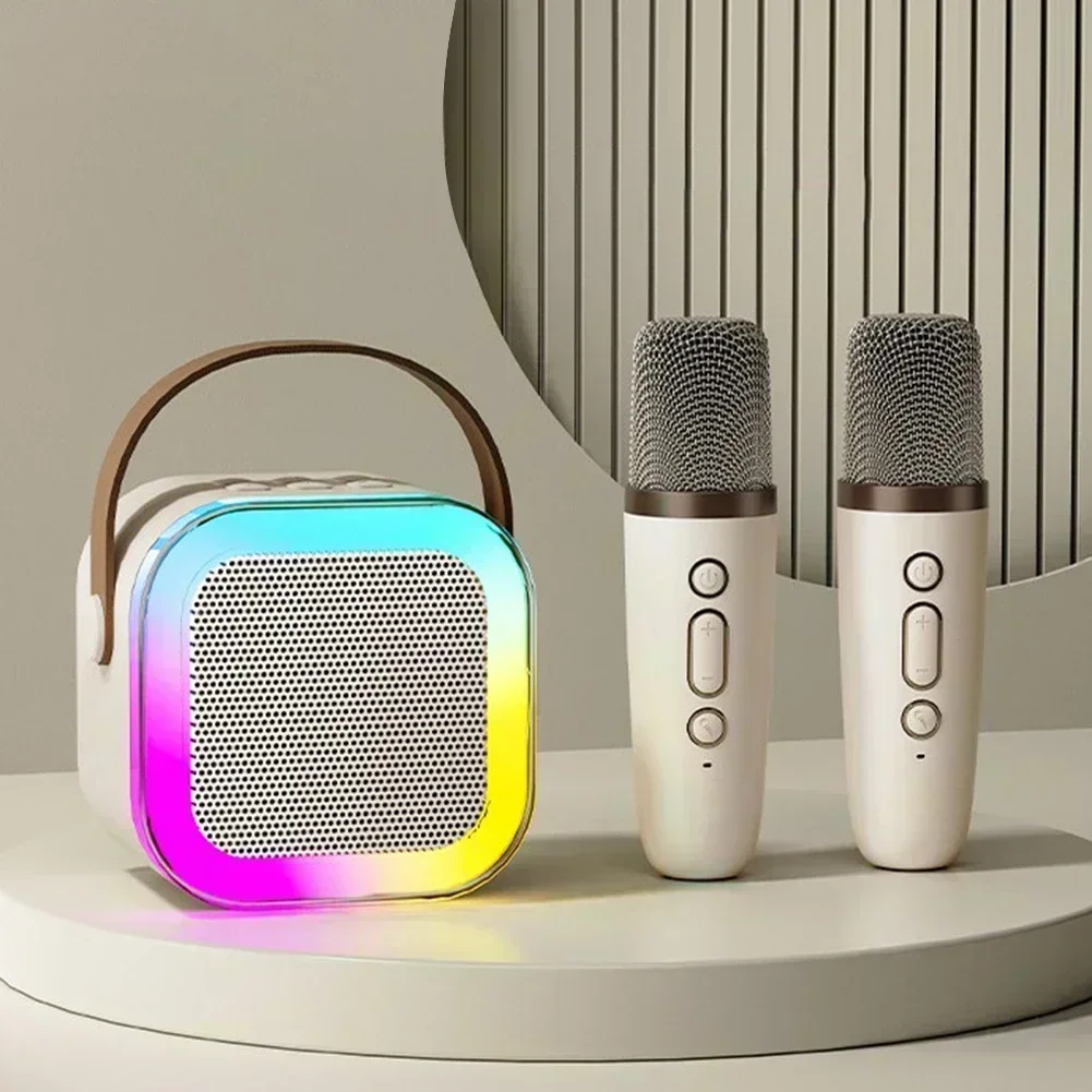 Bluetooth K12 Karaoke Machine Portable 5.3 PA Speaker System with 1-2 Wireless Microphones Home Family Singing Children's Gifts - Image 2