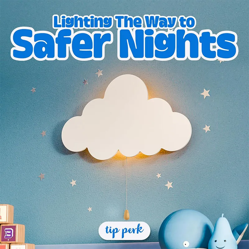 Cloud-Night-Light for Bedroom, Kawaii Kids Cloud Lights for Baby Nursery,Battery-Operated Hanging Cloud Night Lamp - Image 6
