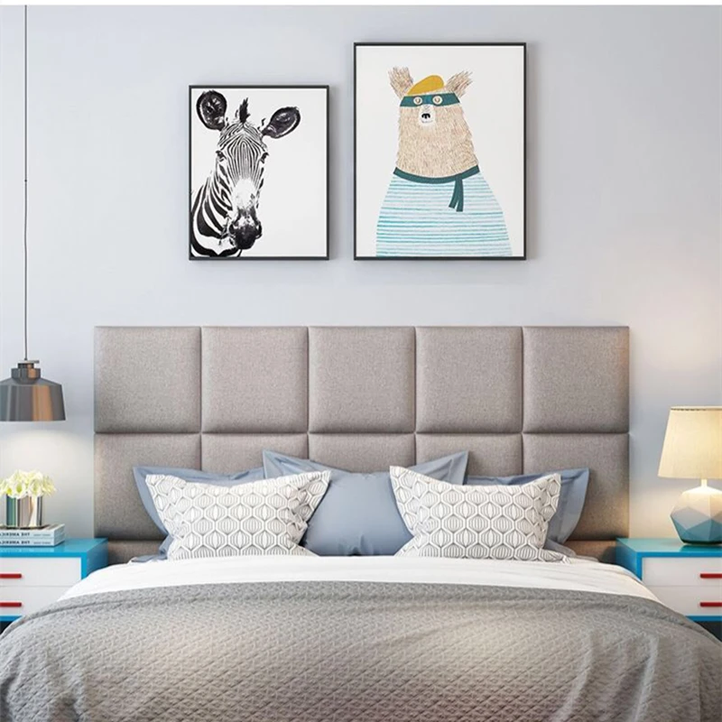 Bed Headboards Soft Wall Panels Anti-Collision Self-Adhesive Morden Bedroom Furniture Tatami Decor Stickers Tete De Lit Cabecero - Image 3