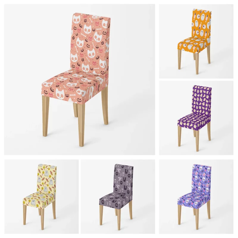 Home chair Covers kitchen adjustable dining elastic fabric chairs cover wedding Desk stretch back restaurant Halloween Autumn
