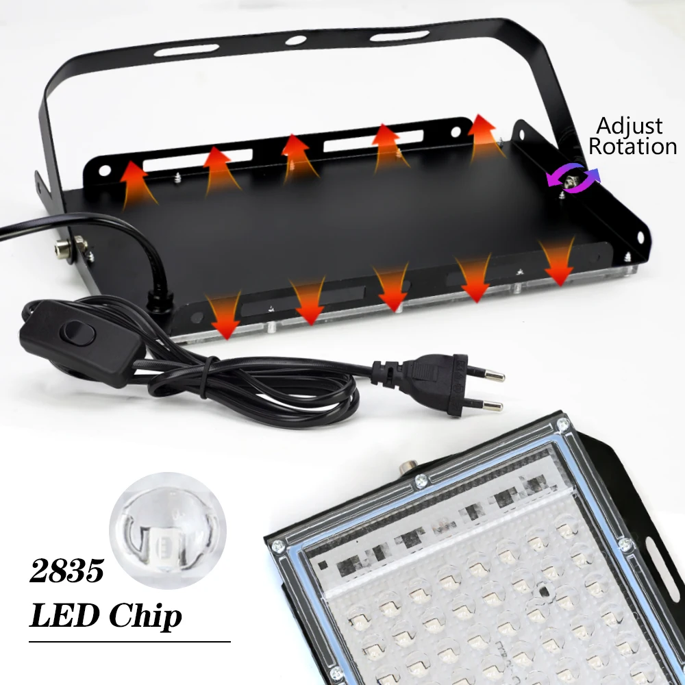 UV Led Flood Light 50W 100W 150W 220V Outdoor Floodlight 395nm 400nm Ultraviolet Fluorescent Stage Lamp LED Stage Blacklight - Image 6