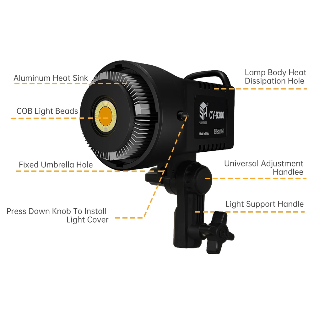 100W Photography LED Video Light Daylight-Balanced Sun Lamp for Portrait Flash Studio Accessories Youtube Live - Image 3
