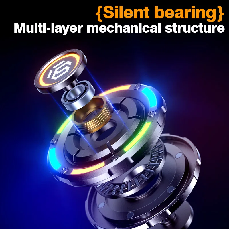Fidget Spinner Papa Coin Push Card Stress Reliever Toys Metal Fingertip Gyroscope Spinning Top Desk EDC for Adults Kids Gift - Image 2